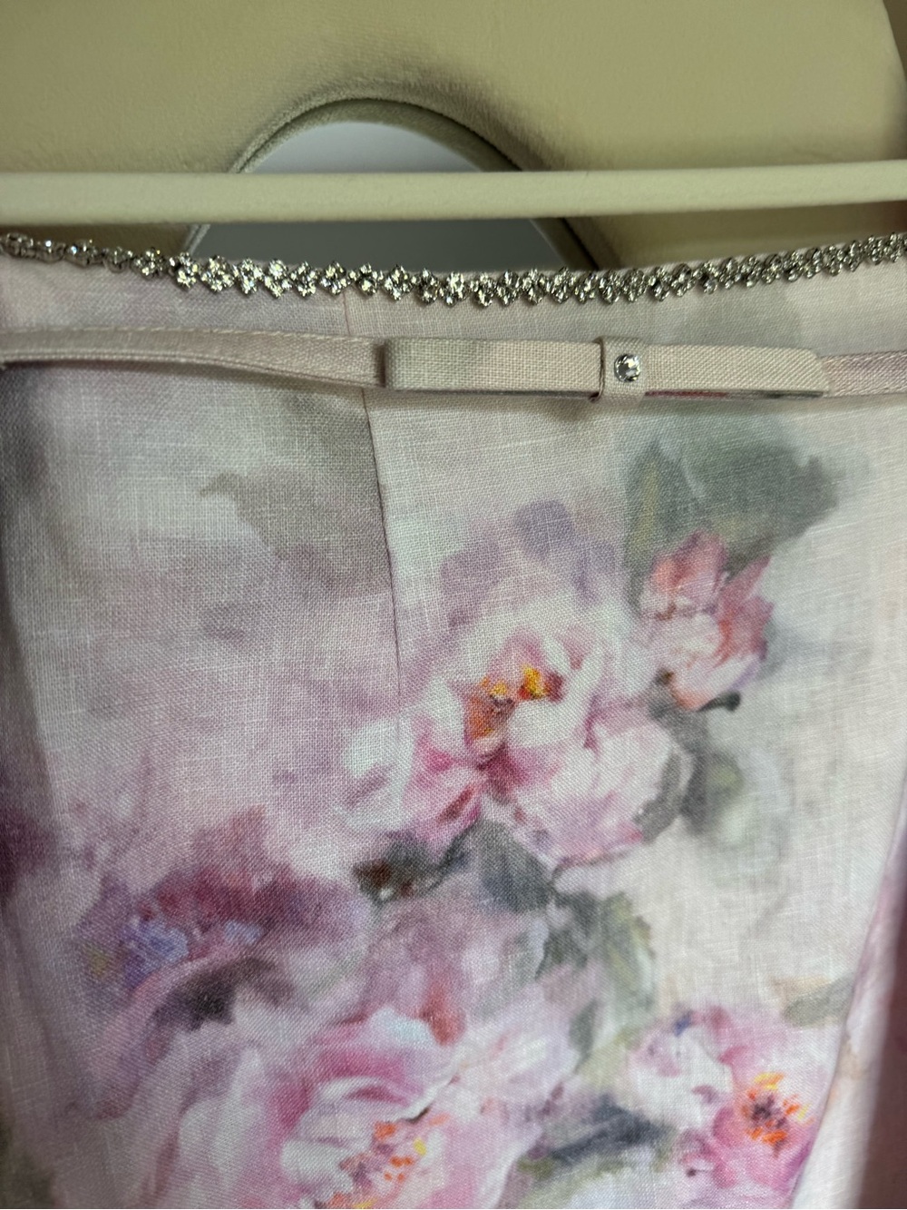 Zimmermann Pink Floral Watercolor Scallop Hem Mini Skirt - Picture 3 of 5